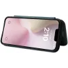 Coque portefeuille Phonesta Carbon Fiber Skin pour Apple iPhone 17e/16e - Vert foncé 3
