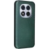 Coque portefeuille Phonesta Carbon Fiber Skin pour Xiaomi Redmi Note 14 Pro 4G - Vert foncé 7