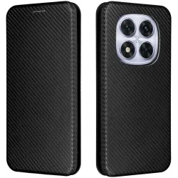 Coque portefeuille Phonesta Carbon Fiber Skin pour Xiaomi Redmi Note 14 Pro 4G - Noir