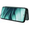 Coque portefeuille Phonesta Carbon Fiber Skin pour Xiaomi Redmi Note 14 4G - Vert foncé 5