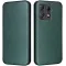 Coque portefeuille Phonesta Carbon Fiber Skin pour Motorola Edge 50 Pro - Vert foncé