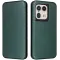 Coque portefeuille Phonesta Carbon Fiber Skin pour Motorola Edge 50 Ultra - Vert foncé