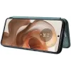 Coque portefeuille Phonesta Carbon Fiber Skin pour Motorola Edge 50 Ultra - Vert foncé 3
