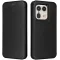 Coque portefeuille Phonesta Carbon Fiber Skin pour Motorola Edge 50 Ultra - Noir
