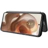Coque portefeuille Phonesta Carbon Fiber Skin pour Motorola Edge 50 Ultra - Noir 3