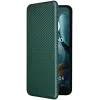 Coque portefeuille Phonesta Carbon Fiber Skin pour Motorola Moto G05 / Moto E15 - Vert foncé 8