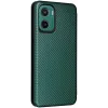 Coque portefeuille Phonesta Carbon Fiber Skin pour Motorola Moto G05 / Moto E15 - Vert foncé 9