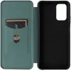 Coque portefeuille Phonesta Carbon Fiber Skin pour Motorola Moto G35 - Vert foncé 5