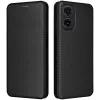 Coque portefeuille Phonesta Carbon Fiber Skin pour Motorola Moto G35 - Noir