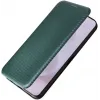 Coque portefeuille Phonesta Carbon Fiber Skin pour Samsung Galaxy S25 Edge - Vert foncé 6