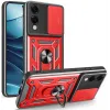 Coque arrière Phonesta CamShield pour Samsung Galaxy S25 Edge - Rouge 0