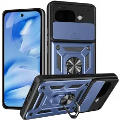 Coque arrière Phonesta CamShield pour Google Pixel 9a - Bleu