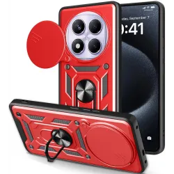 Coque arrière Phonesta CamShield pour Xiaomi Redmi Note 14 Pro 4G - Rouge