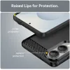 Coque arrière en silicone Phonesta Carbon pour Samsung Galaxy S25 Edge - Noir 7