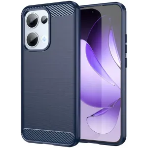 Coque arrière en silicone Phonesta Carbon pour Oppo Reno13 - Bleu