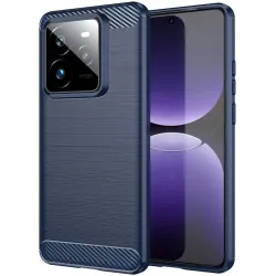 Coque arrière en silicone Phonesta Carbon pour Realme GT 7 Pro - Bleu