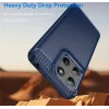 Coque arrière en silicone Phonesta Carbon pour Motorola Moto G17/G17 Power/G15/G15 Power - Bleu 7