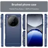 Coque arrière en silicone Phonesta Carbon pour Oppo Find X8 Pro - Bleu 8