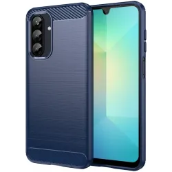 Coque arrière en silicone Phonesta Carbon pour Samsung Galaxy A26 - Bleu