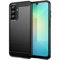 Coque arrière en silicone Phonesta Carbon pour Samsung Galaxy A26 - Noir