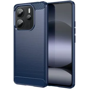 Coque arrière en silicone Phonesta Carbon pour Xiaomi Redmi Note 14 4G - Bleu