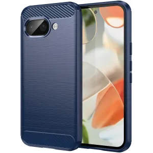 Coque arrière en silicone Phonesta Carbon pour Google Pixel 9a - Bleu
