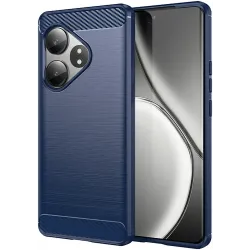 Coque arrière en silicone Phonesta Carbon pour Realme GT 6 - Bleu