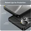 Coque arrière en silicone Phonesta Carbon pour Realme GT 6 - Noir 6