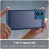 Coque arrière en silicone Phonesta Carbon pour Motorola Moto G04 / G04s / G24 / G24 Power / E14 - Bleu 5