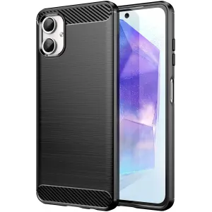 Coque arrière en silicone Phonesta Carbon pour Samsung Galaxy A06 4G - Noir