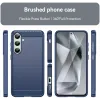 Coque arrière en silicone Phonesta Carbon pour Samsung Galaxy S24 FE - Bleu 1