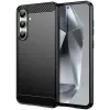 Coque arrière en silicone Phonesta Carbon pour Samsung Galaxy S24 FE - Noir