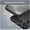 Coque arrière en silicone Phonesta Carbon pour Samsung Galaxy S25 Plus/S24 Plus - Noir 6