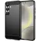 Coque arrière en silicone Phonesta Carbon pour Samsung Galaxy S25/S24 - Noir