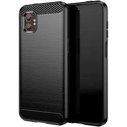 Coque arrière en silicone Phonesta Carbon pour Samsung Galaxy Xcover 7 Pro - Noir