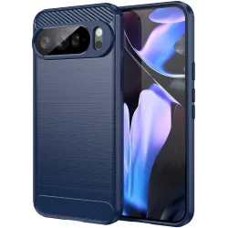 Coque arrière en silicone Phonesta Carbon pour Google Pixel 10 Pro XL - Bleu