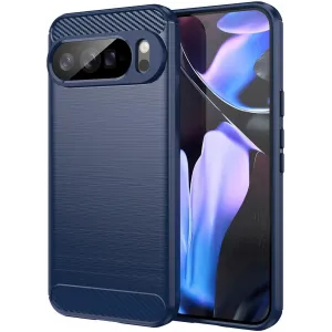 Coque arrière en silicone Phonesta Carbon pour Google Pixel 10 Pro XL - Bleu