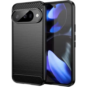 Coque arrière en silicone Phonesta Carbon pour Google Pixel 10 / 10 Pro - Noir
