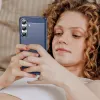 Coque arrière en silicone Phonesta Carbon pour Samsung Galaxy S25 FE - Bleu 6