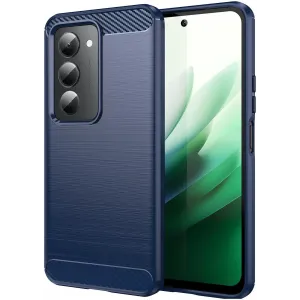 Coque arrière en silicone Phonesta Carbon pour Xiaomi Redmi 15 - Bleu