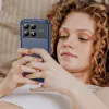 Coque arrière en silicone Phonesta Carbon pour Xiaomi Poco F8 Pro - Bleu 7