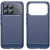 Coque arrière en silicone Phonesta Carbon pour Xiaomi Poco F8 Ultra - Bleu 2