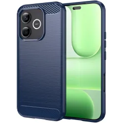 Coque arrière en silicone Phonesta Carbon pour HONOR 600 Lite - Bleu