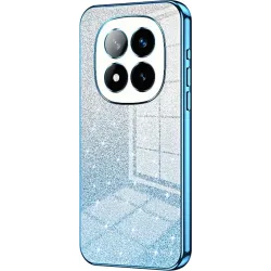 Coque arrière en silicone Phonesta Crystal Sparkle pour Xiaomi Redmi Note 14 Pro Plus - Bleu