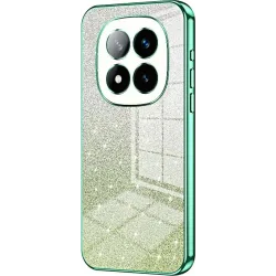 Coque arrière en silicone Phonesta Crystal Sparkle pour Xiaomi Redmi Note 14 Pro Plus - Vert