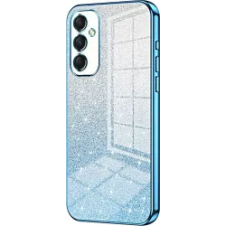 Coque arrière en silicone Phonesta Crystal Sparkle pour Samsung Galaxy A16 - Bleu