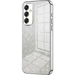 Coque arrière en silicone Phonesta Crystal Sparkle pour Samsung Galaxy A16 - Argent