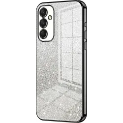 Coque arrière en silicone Phonesta Crystal Sparkle pour Samsung Galaxy A16 - Noir