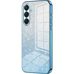 Coque arrière en silicone Phonesta Crystal Sparkle pour Samsung Galaxy A26 - Bleu