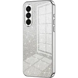 Coque arrière en silicone Phonesta Crystal Sparkle pour Samsung Galaxy A36 - Argent